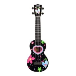 Mahalo Ukuleles Art Series Soprano Ukulele, Heart(Mahalo Ukuleles Ma1hebk Art Series Soprano Ukulele Heart)