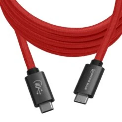 Kondor Blue 6-Foot Thunderbolt 4 USB 4.0 Type-C Cable, Cardinal Red(Kondor Blue 6 Foot Thunderbolt 4 Usb 4 0 Type C Cable Cardinal Red)