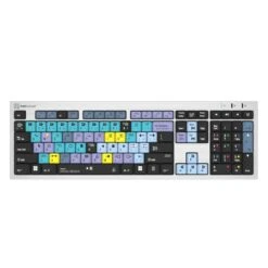 Logickeyboard DaVinci Resolve Silver Slimline Short Keyboard For Windows(Logickeyboard Davinci Resolve Silver Slimline Short Keyboard For Windows)
