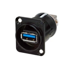 Neutrik NAUSB3-B Feed Through USB 3.0 Compatible Adapter, Reversible, Black(Neutrik Nausb3 B Feed Through Usb 3 0 Compatible Adapter Reversible Black)