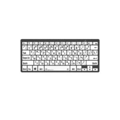 Logickeyboard LargePrint Black/White PC Bluetooth Mini Keyboard, Hebrew And US English(Logickeyboard Lkb Lpbw Btpc Is Largeprint Black White Pc Bluetooth Mini Keyboard Hebrew And Us English)