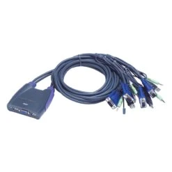 ATEN CS64US 4-Port USB VGA/Audio Cable KVM Switch, 0.9 Meters, 1.2 Meters(Aten Cs64us 4 Port Usb Vga Audio Cable Kvm Switch 0 9 Meters 1 2 Meters)