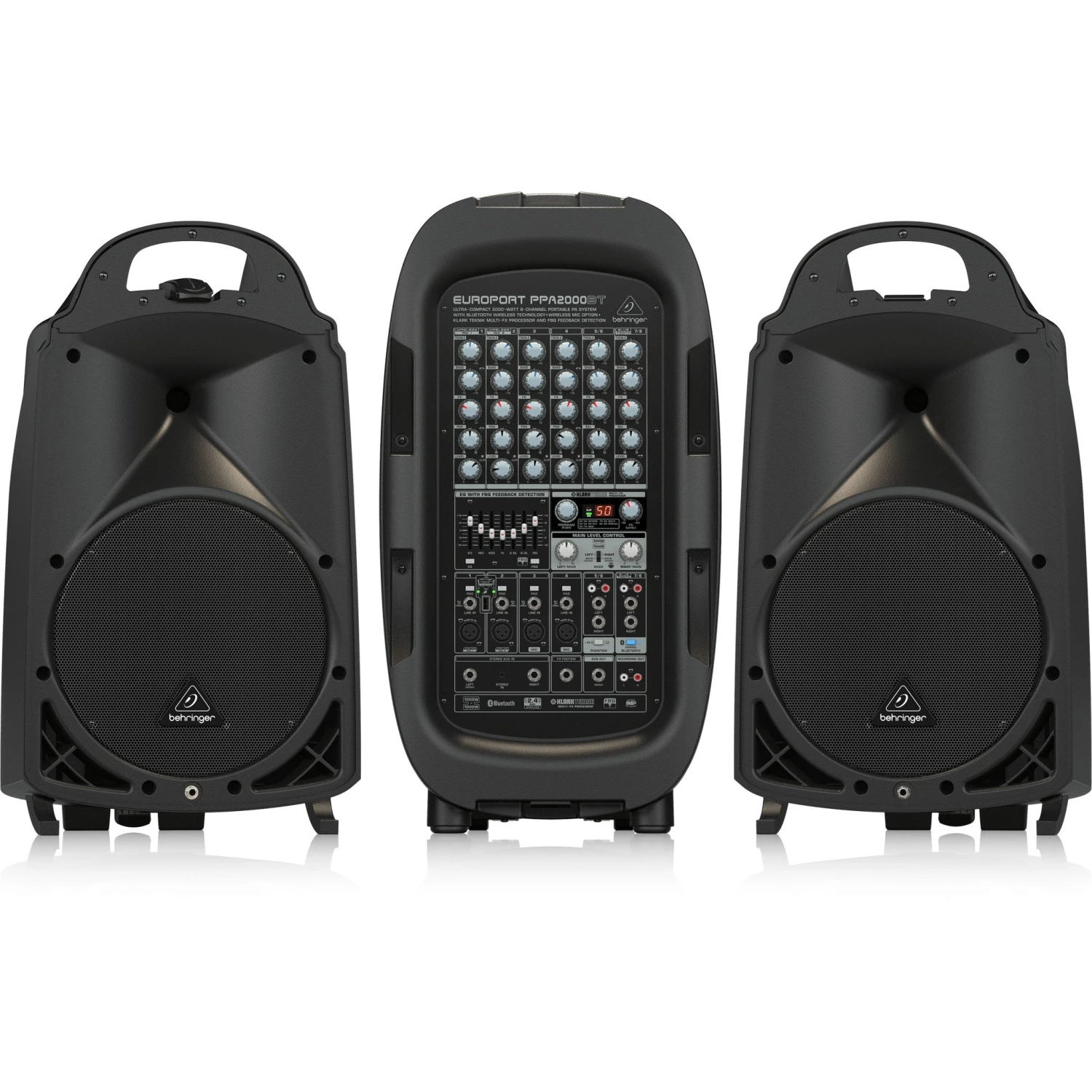 Behringer Europort PPA2000BT Ultra-Compact 2000W 8-Channel Portable PA System With Bluetooth(Behringer Europort Ppa2000bt Ultra Compact 2000w 8 Channel Portable Pa System With Bluetooth) 1 Behringer Europort PPA2000BT Ultra-Compact 2000W 8-Channel Portable PA System With Bluetooth(Behringer Europort Ppa2000bt Ultra Compact 2000w 8 Channel Portable Pa System With Bluetooth)
