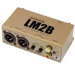 Whirlwind LM2B 2 Channels -10dB RCA / Mini TRS To +4dB XLRM Converter(Whirlwind Lm2b 2 Channels 10db Rca Mini Trs To 4db Xlrm Converter)