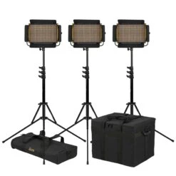 Ikan OYB5-3PT-KIT Onyx Half X 1 Bi-Color 3-Point LED Light Kit(Ikan Oyb5 3pt Kit Onyx Half X 1 Bi Color 3 Point Led Light Kit)