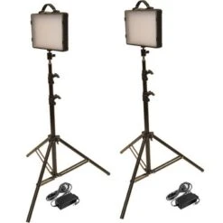 Bescor LED200K Dual 300W LED Studio Kit(Bescor Led200k Dual 300w Led Studio Kit)