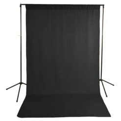 Savage 5 X 9-Foot Wrinkle-Resistant Polyester Background Economy Stand Kit, Black(Savage 59 9920 5 X 9 Foot Wrinkle Resistant Polyester Background Economy Stand Kit Black)