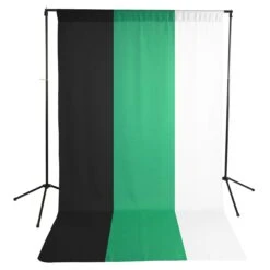 Savage 5 X 9-Foot Wrinkle-Resistant Polyester Background Economy Stand Kit, Black/White/Green(Savage 59 99012046 5 X 9 Foot Wrinkle Resistant Polyester Background Economy Stand Kit Black White Green)