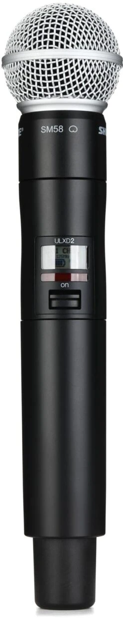 Shure ULXD2/SM58 Digital Wireless Handheld Microphone Transmitter With SM58 Capsule(Shure Ulxd2 Sm58 G50 Handheld Wireless Microphone Transmitter)