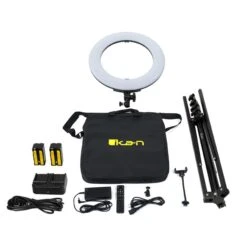 Ikan RLB48-M2-KIT Oryon 18-Inch Ring Light Kit With Batteries And Stand(Ikan Rlb48 M2 Kit Oryon 18 Inch Ring Light Kit With Batteries And Stand)