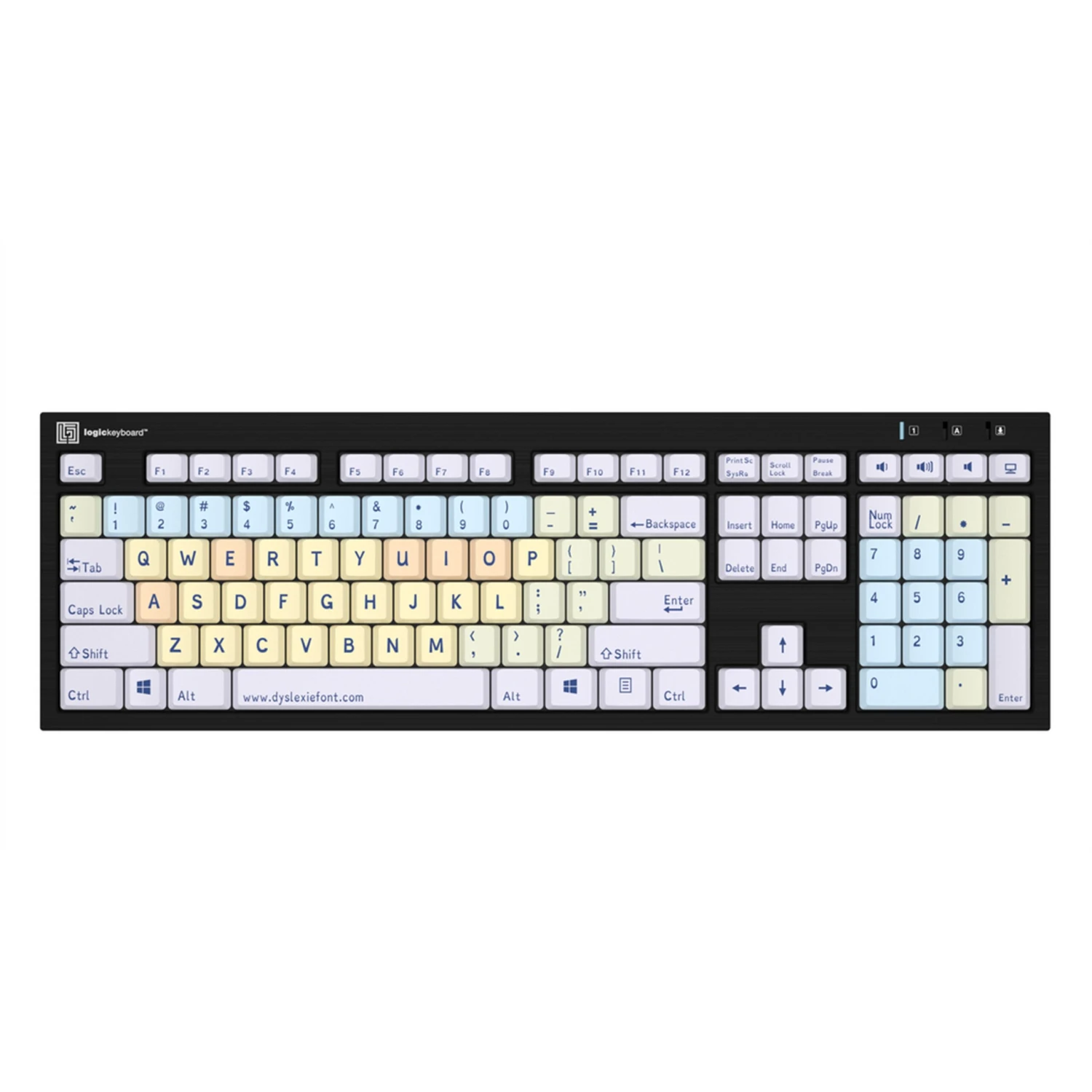 Logickeyboard Dyslexie Keyboard, US English(Logickeyboard Lkb Dyslex Bjpu Us Dyslexie Keyboard Us English) 1 Logickeyboard Dyslexie Keyboard, US English(Logickeyboard Lkb Dyslex Bjpu Us Dyslexie Keyboard Us English)