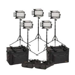 Ikan MB8-5PT-KIT Mylo Bi Color 5 Point 5600K LED Lights With Stands(Ikan Mb8 5pt Kit Mylo Bi Color 5 Point 5600k Led Lights With Stands)
