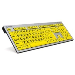 Logickeyboard Large Print Black On Yellow Slim Line PC Keyboard Accurate Typing Large Printed Keyboard(Logickeyboard Large Print Black On Yellow Slim Line Pc Keyboard Accurate Typing Large Printed Keyboard)