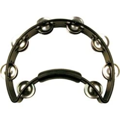 Rhythm Tech RT1010-U Standard Tambourine With Nickel Jingles, Black(Rhythm Tech Rt1010 U Standard Tambourine With Nickel Jingles Black)