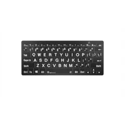 Logickeyboard XLPrint Bluetooth White On Black PC Keyboard(Logickeyboard Lkb Lpwb Btpc Us Xlprint Bluetooth White On Black Pc Keyboard)