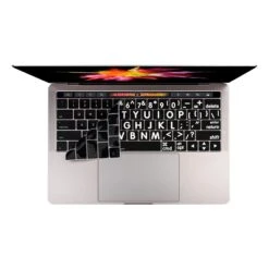 Logickeyboard LargePrint White On Black MacBook Pro 2016 Keyboard Cover, US(Logickeyboard Ls Lprntwb Mbp16 Us Largeprint White On Black Macbook Pro 2016 Keyboard Cover Us)