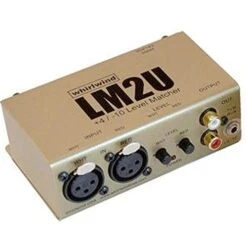 Whirlwind LM2U 2 Channels +4dB XLRF To -10dB RCA / Mini TRS Converter(Whirlwind Lm2u 2 Channels 4db Xlrf To 10db Rca Mini Trs Converter)