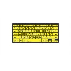 Logickeyboard XLPrint Bluetooth Black On Yellow PC Keyboard(Logickeyboard Lkb Lpby Btpc Us Xlprint Bluetooth Black On Yellow Pc Keyboard)