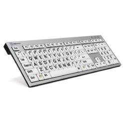 Logickeyboard Large Print Black On White Slim Line PC Keyboard Accurate Typing Large Printed Keyboard(Logickeyboard Large Print Black On White Slim Line Pc Keyboard Accurate Typing Large Printed Keyboard)