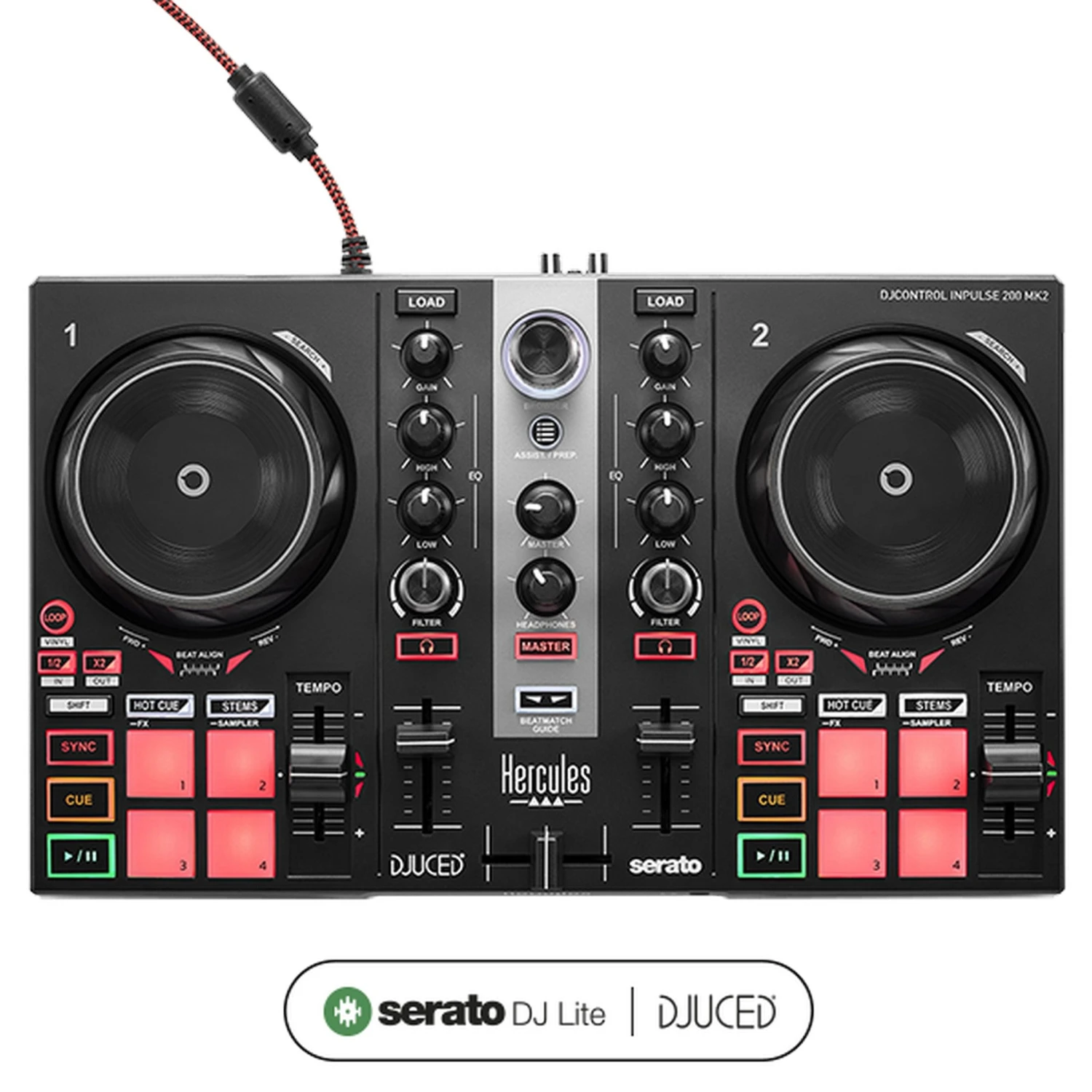 Hercules DJControl Inpulse 200 MK2 2-Channel DJ Controller(Hercules Djcontrol Inpulse 200 Mk2 2 Channel Dj Controller) 1 Hercules DJControl Inpulse 200 MK2 2-Channel DJ Controller(Hercules Djcontrol Inpulse 200 Mk2 2 Channel Dj Controller)
