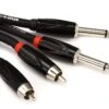 Roland RCC-5-2R28 60 Inch Low Capacitance Interconnect 1/4 To RCA Insert Splitter Dual Jack Black Series Heavy Duty Instrument Cable(Roland Rcc 5 2r28 60 Inch Low Capacitance Interconnect 1 4 To Rca Insert Splitter Dual Jack Black Series Heavy Duty Instrument Cable)