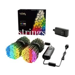 Twinkly String 600L 5mm Matt Clear Flat RGBW Lens Light, Black/Green Wire(Twinkly Tws600spp Gus String 600l 5mm Matt Clear Flat Rgbw Lens Light Black Green Wire)