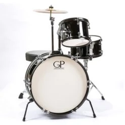 Granite Percussion GP-JR3BK 3-Piece Junior Studio Drum Kit, Black(Granite Percussion Gp Jr3bk 3 Piece Junior Studio Drum Kit Black)