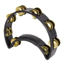Rhythm Tech RT1011-U Standard Tambourine With Brass Jingles, Black(Rhythm Tech Rt1011 U Standard Tambourine With Brass Jingles Black)