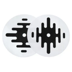 Serato 12-Inch Logo Slipmats Vinyl, Black On White Pair(Serato Osa Sm Fl Wht 12 Inch Logo Slipmats Vinyl Black On White Pair)